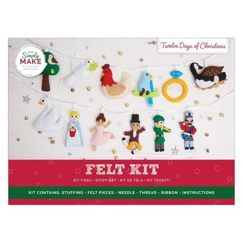 Simply Make Felt Craft Kit - 12 Days Of Christmas Garland Kit | Buy Online from The Home Crafters