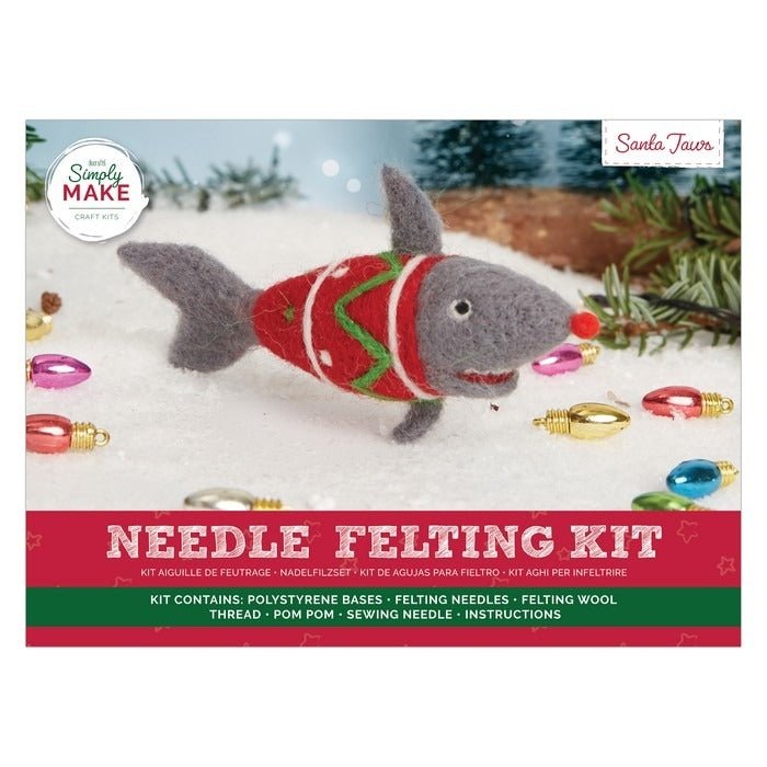 Simply Make Needle Felting Craft Kit - Santa Jaws - Shark | Buy Online from The Home Crafters