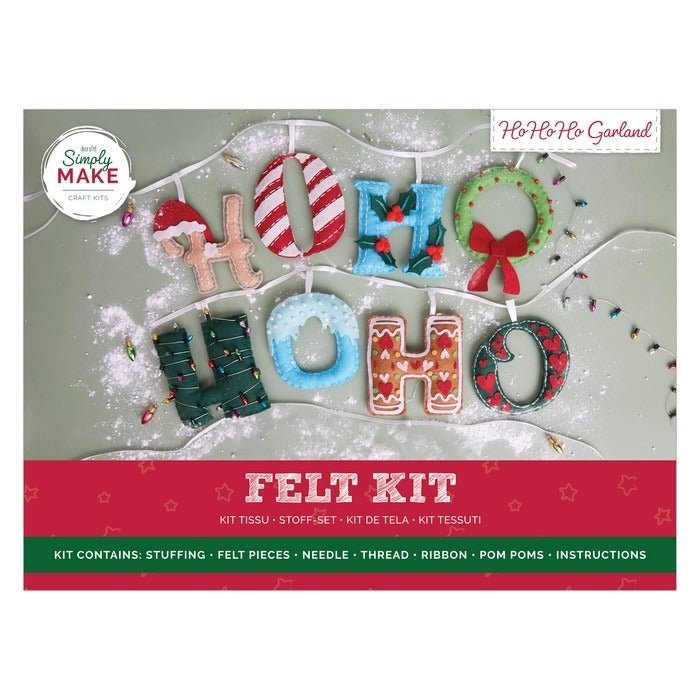 Simply Make Felt Craft Kit - Ho Ho Ho Garland | Buy Online from The Home Crafters