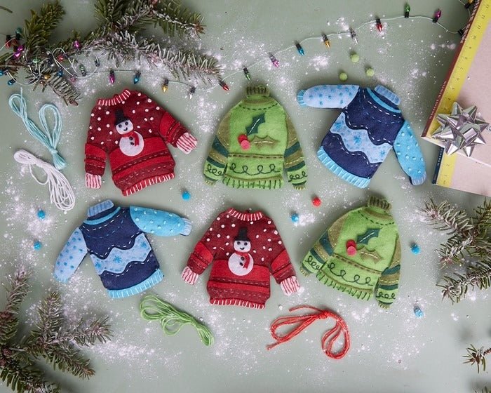 Simply Make Felt Craft Kit - Christmas Jumpers Decorations | Buy Online from The Home Crafters