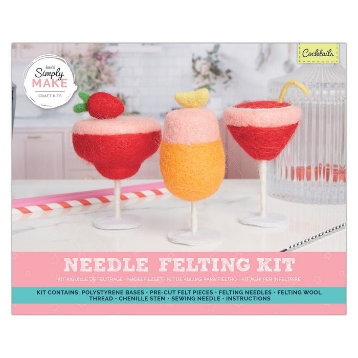 Simply Make Needle Felting Craft Kit - Cocktails | Buy Online from The Home Crafters