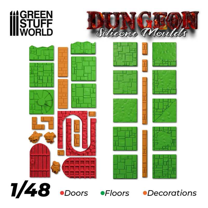 Green Stuff World: Silicone Molds - 1:48 scale Dungeon Set | Buy Online from The Home Crafters