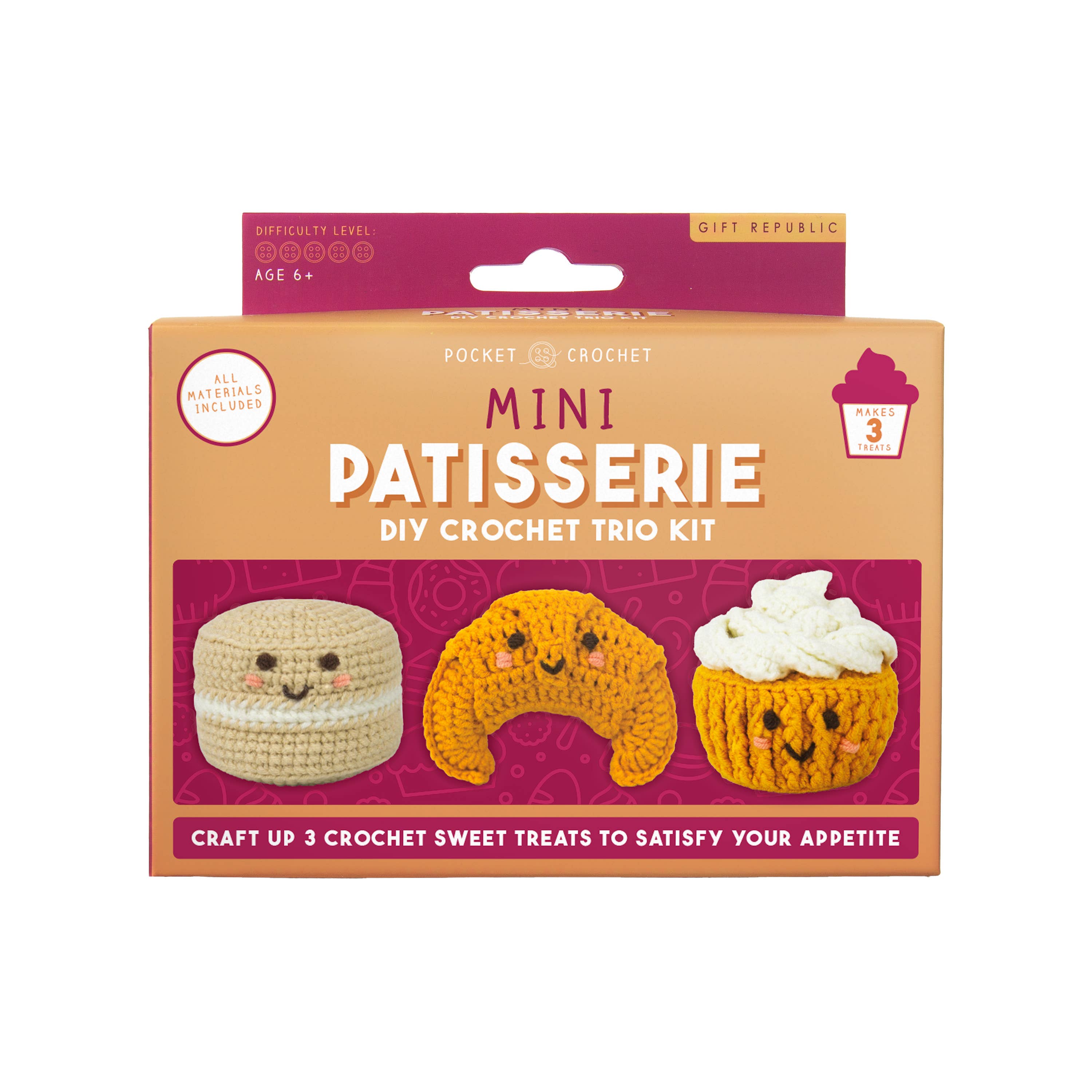 Pocket Crochet Craft Kits – Mini Patisserie