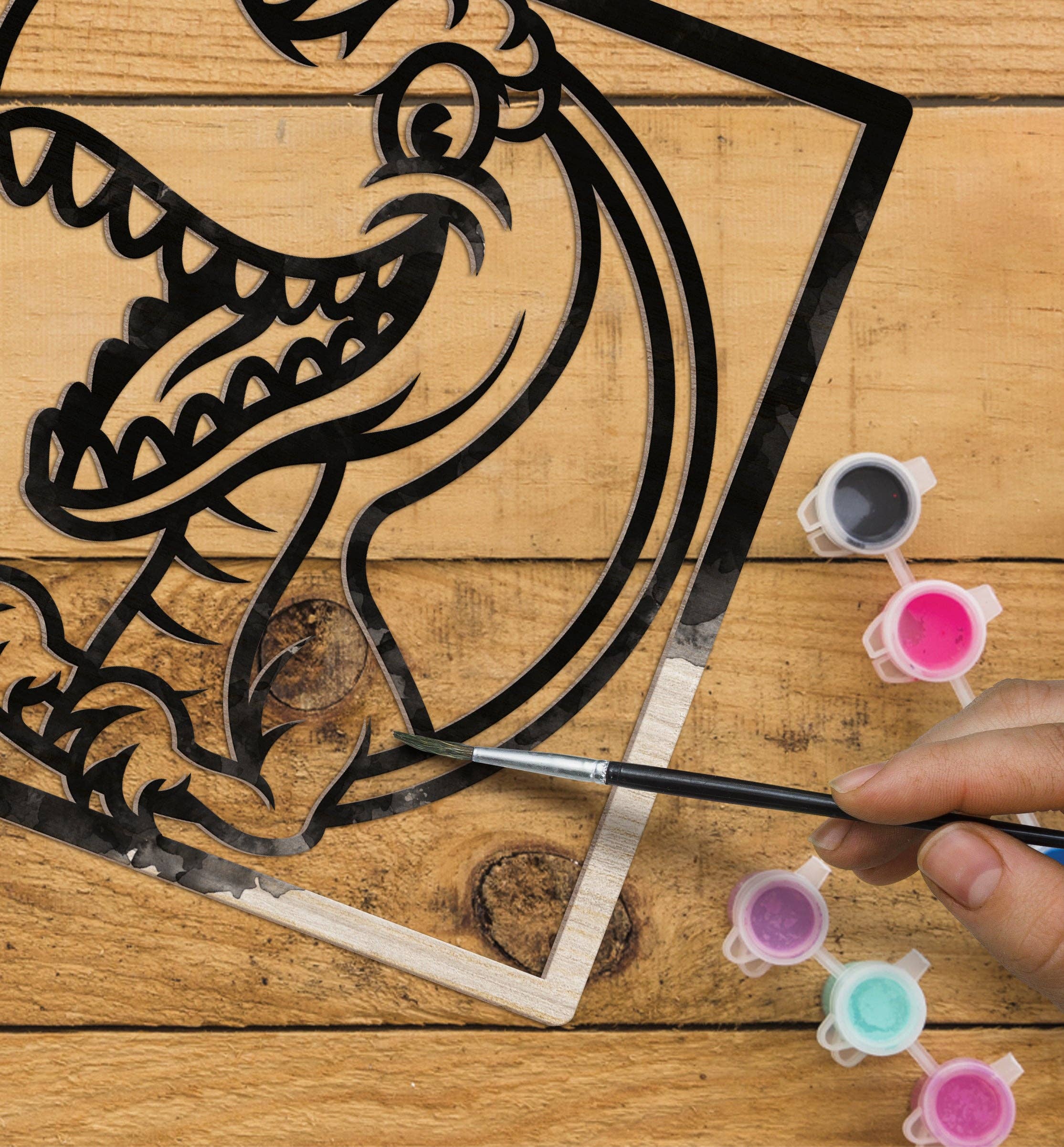 Wooden Dinosaur Art Craft Kit