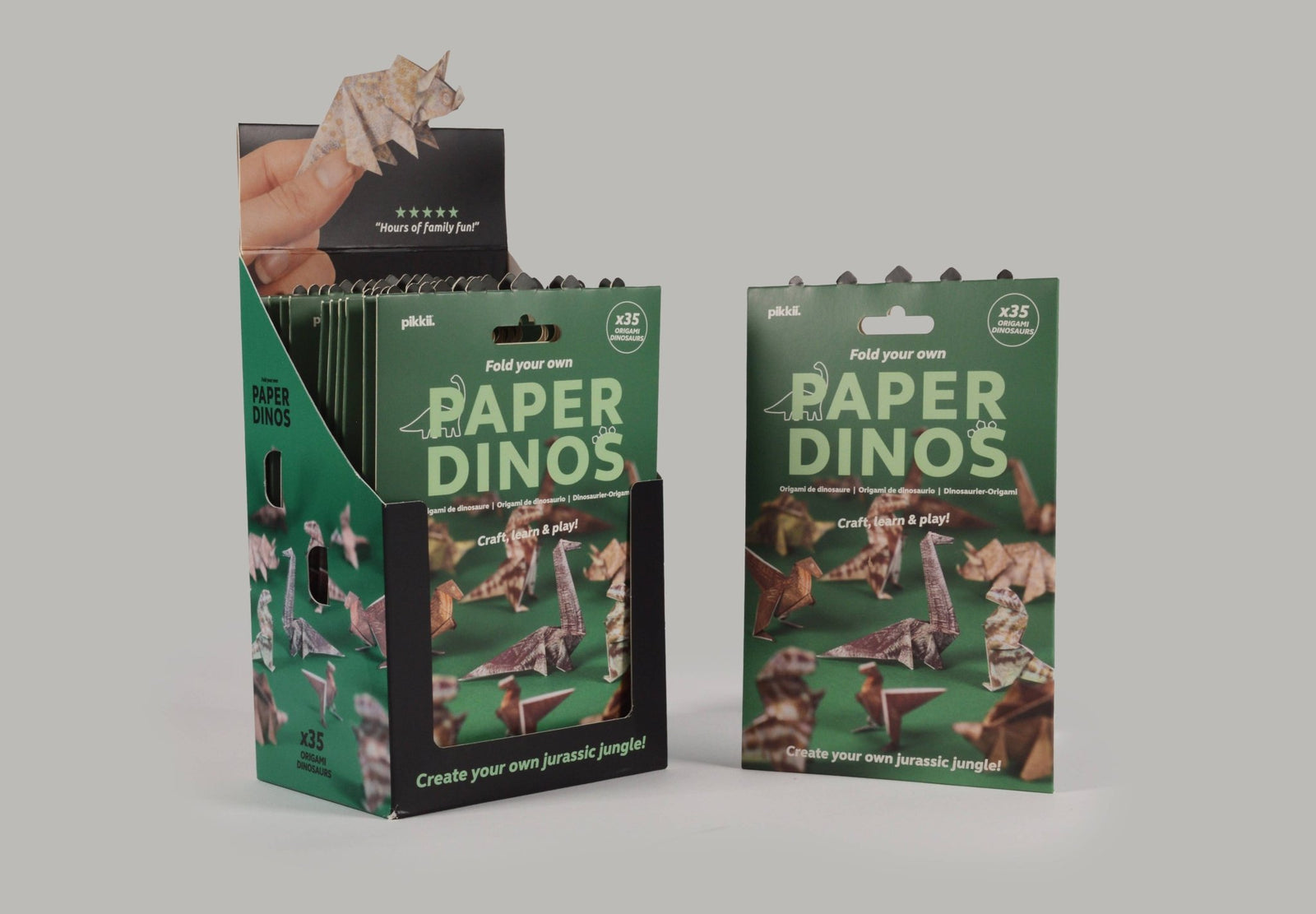 Paper Dinos | Perfect For Dino Enthusiasts | Cute DIY Origami Kit | Buy Online from The Home Crafters