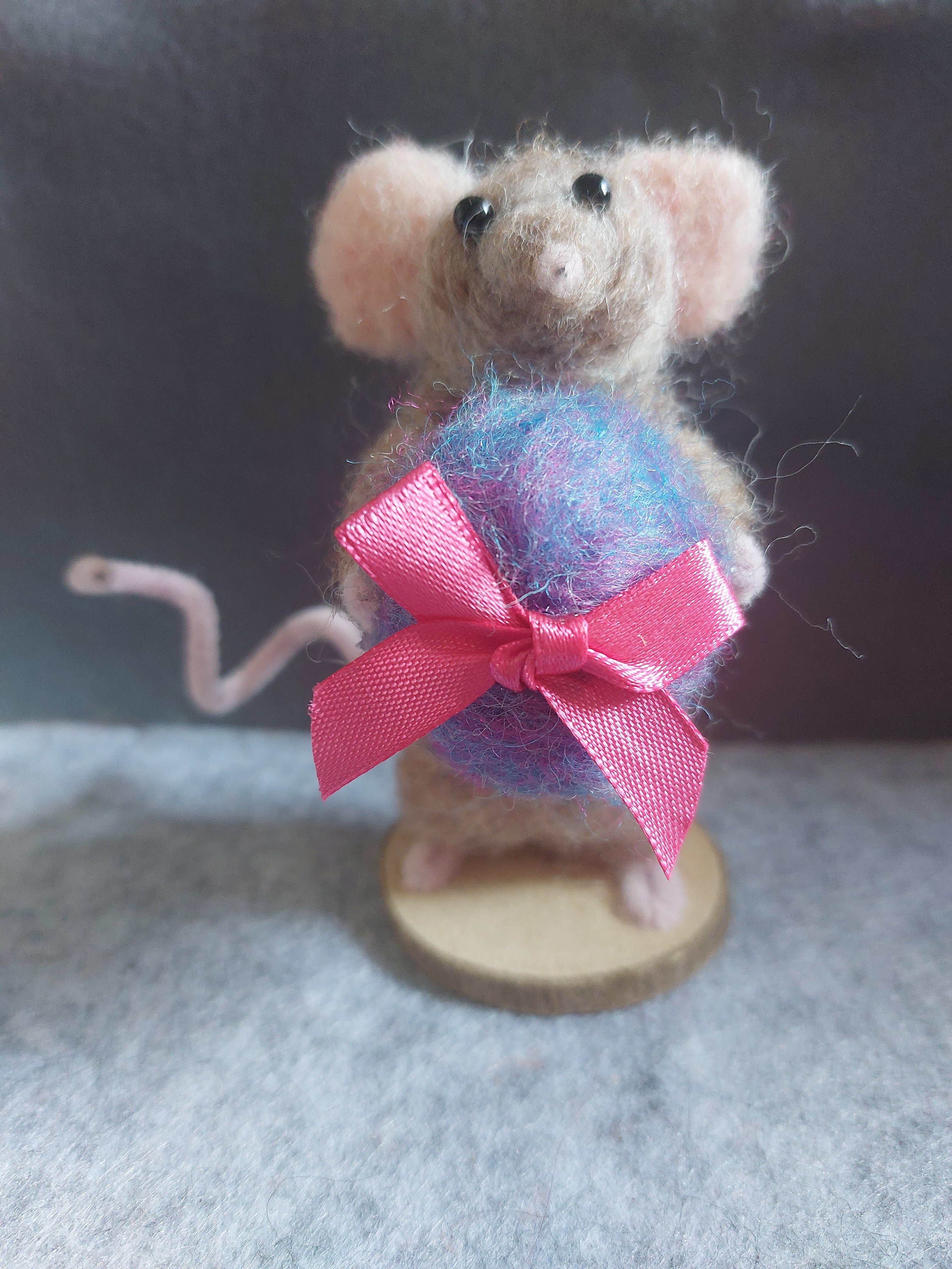 Easter Mouse - Fairy Fae Handmade Needle Felt Decoration