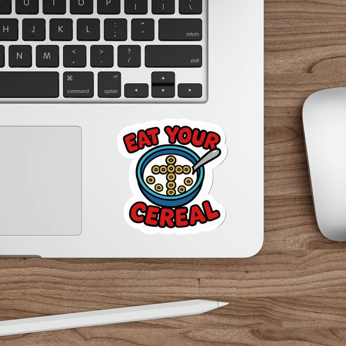 Eat Your Cereal Funny Christian Sticker | Buy Online from The Home Crafters