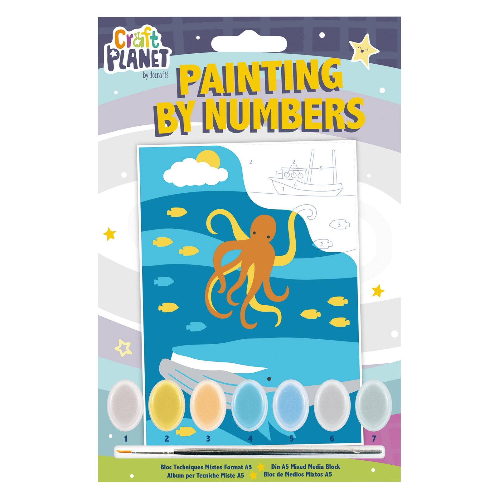 Craft Planet Mini Paint By Numbers Kit - Underwater | Buy Online from The Home Crafters