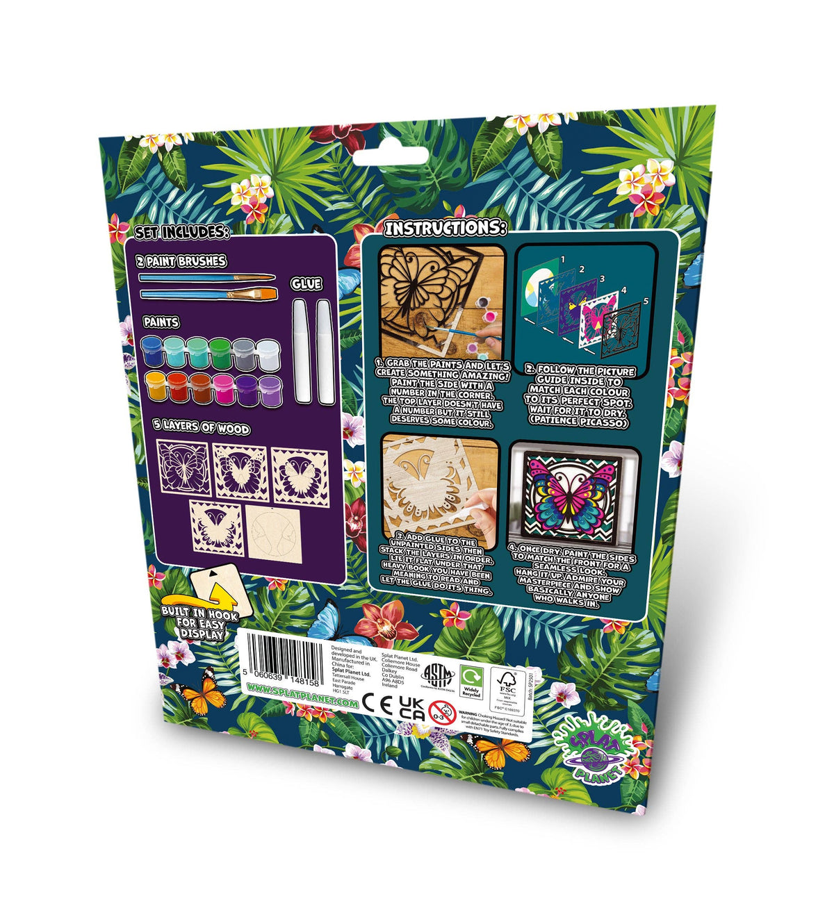 Wooden Butterfly Art Craft Kit
