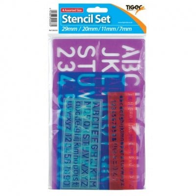 Tiger: Letter Stencil Set - 4pc | Buy Online from The Home Crafters