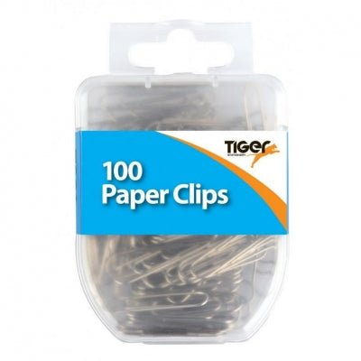 Tiger: Steel Paper Clips - 100pc | Buy Online from The Home Crafters