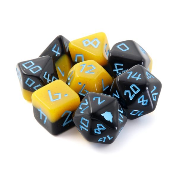 Dice Goblin 8 - piece RPG dice set - The Electromancer | Buy Online from The Home Crafters