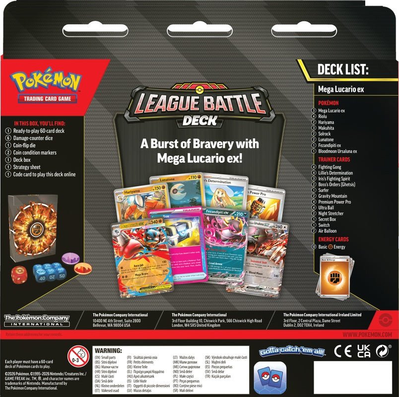 Pokemon TCG: Mega Lucario EX League Battle Decks | Buy Online from The Home Crafters