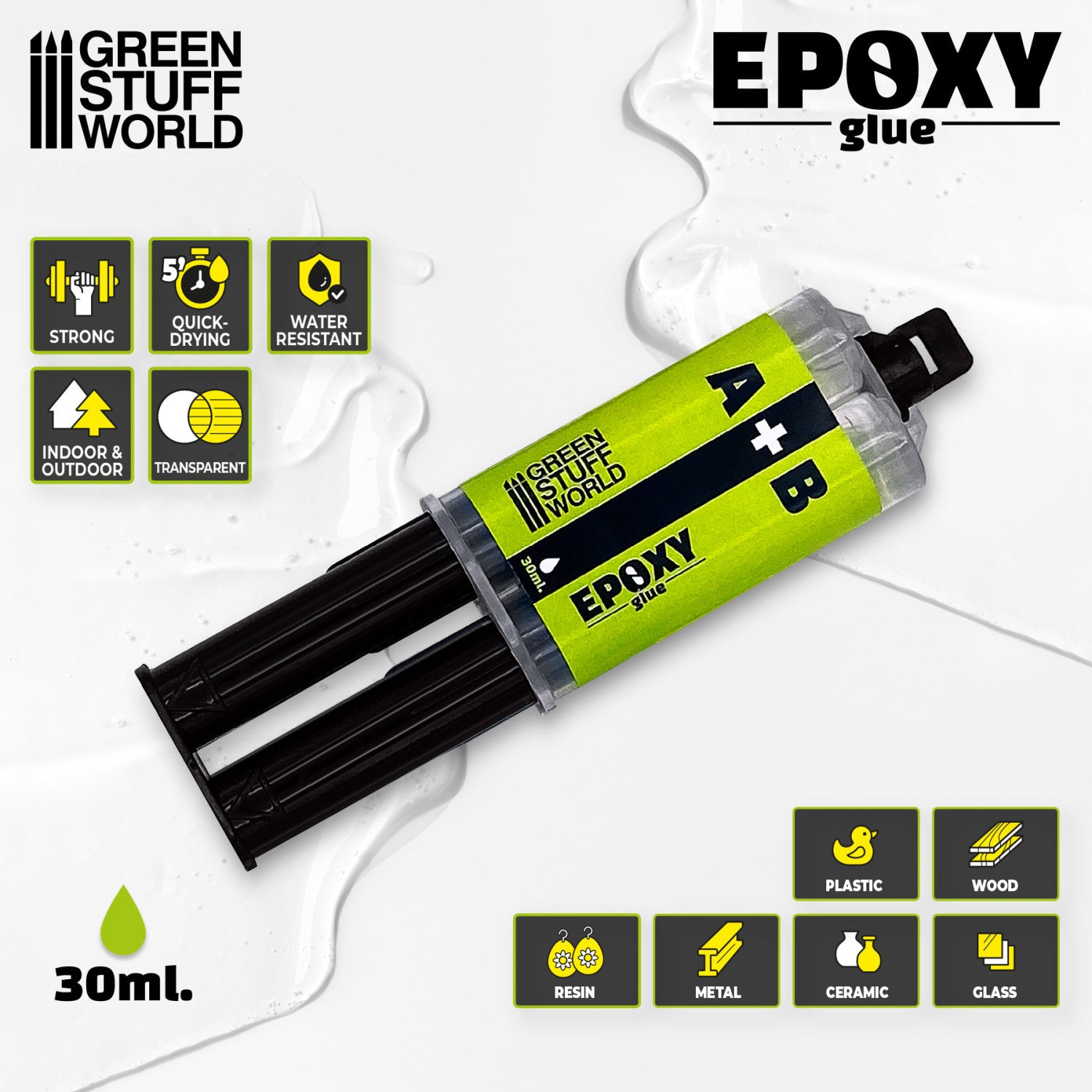 2-Part Clear Epoxy Glue Syringe - 30ml | Buy Online from The Home Crafters