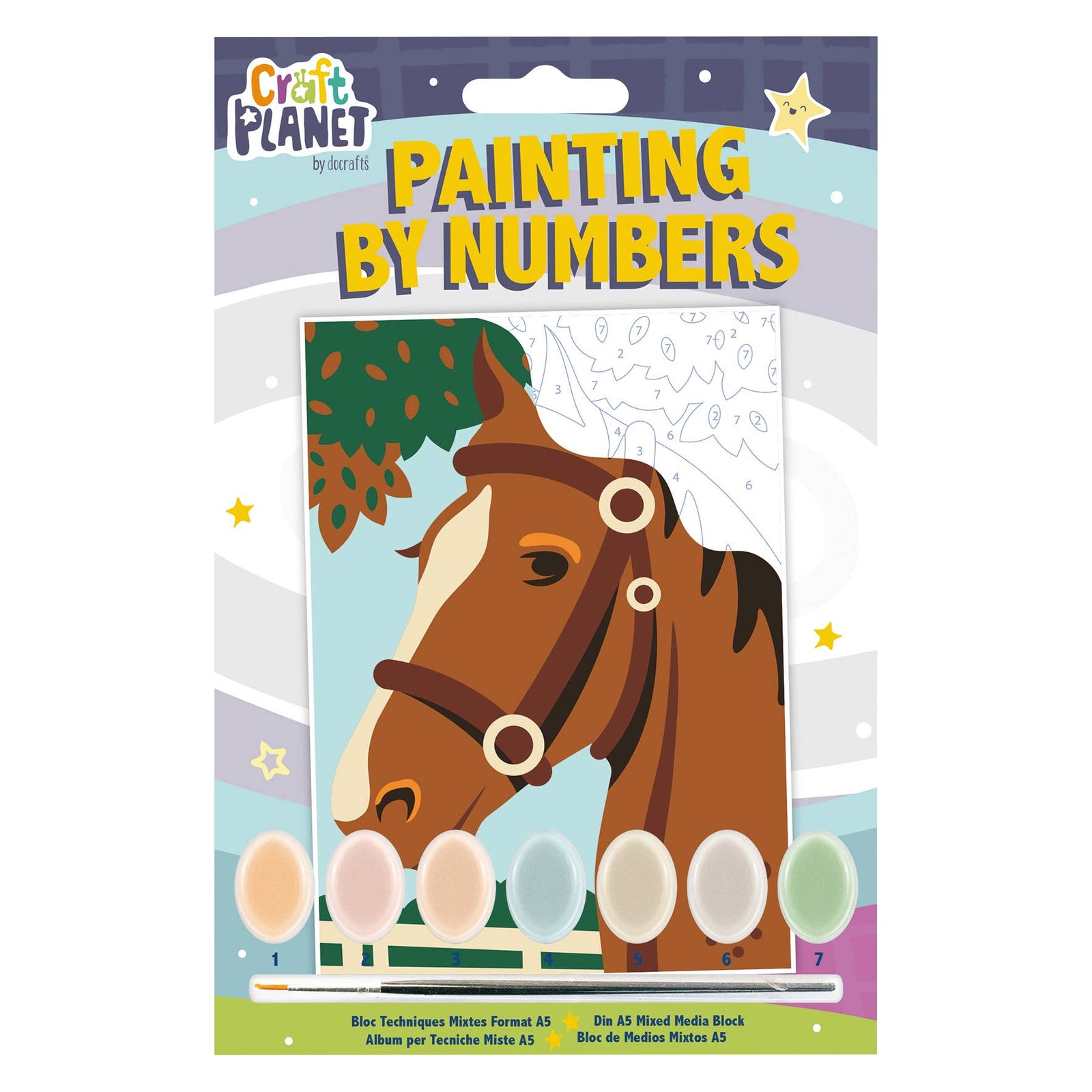 Craft Planet Mini Paint By Numbers Kit - Horse | Buy Online from The Home Crafters
