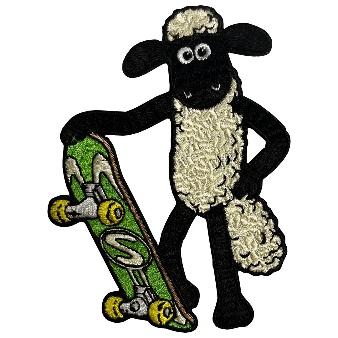 Shaun the Sheep Skateboard Sew On Patch