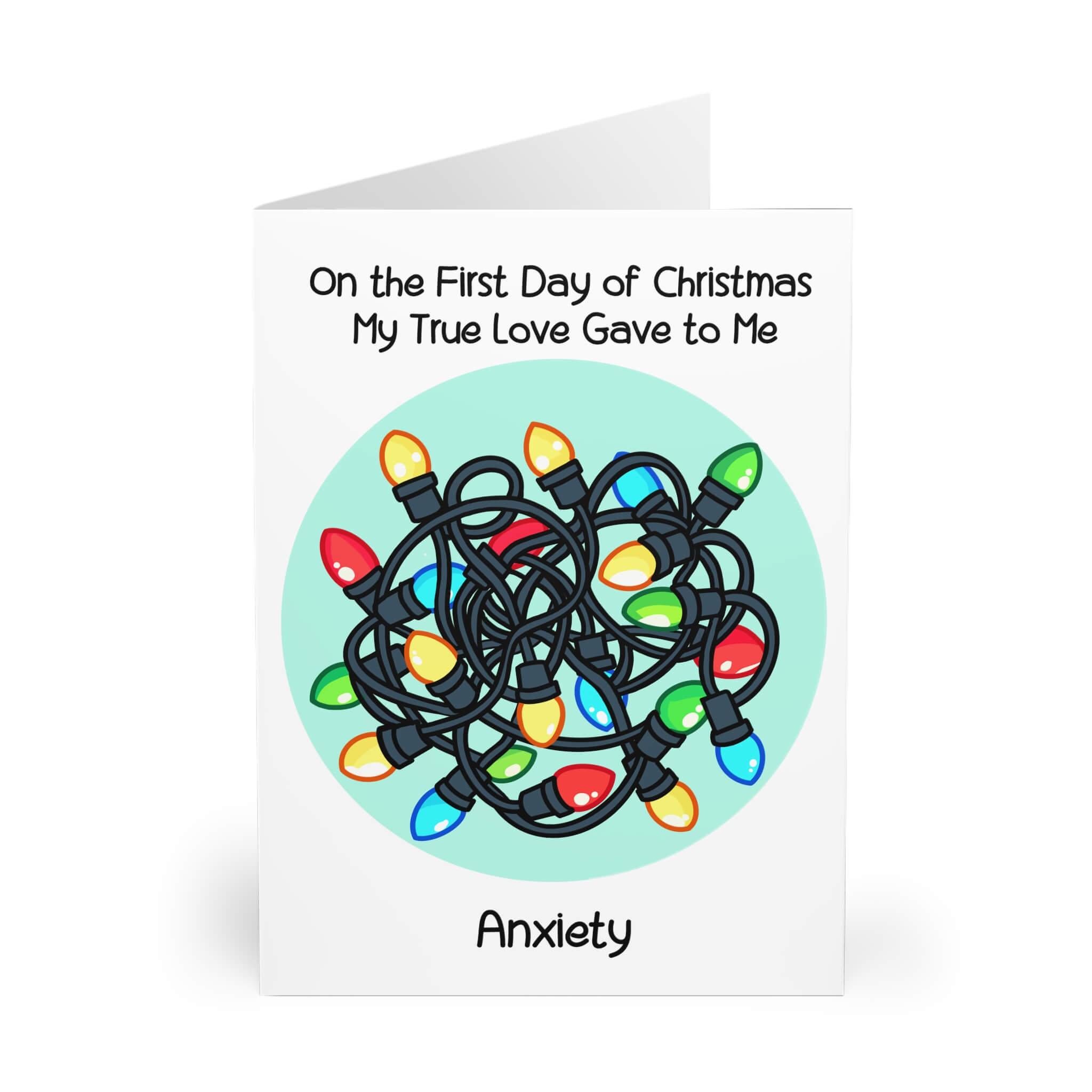 Funny “First Day of Christmas” Anxiety Holiday Card | Buy Online from The Home Crafters