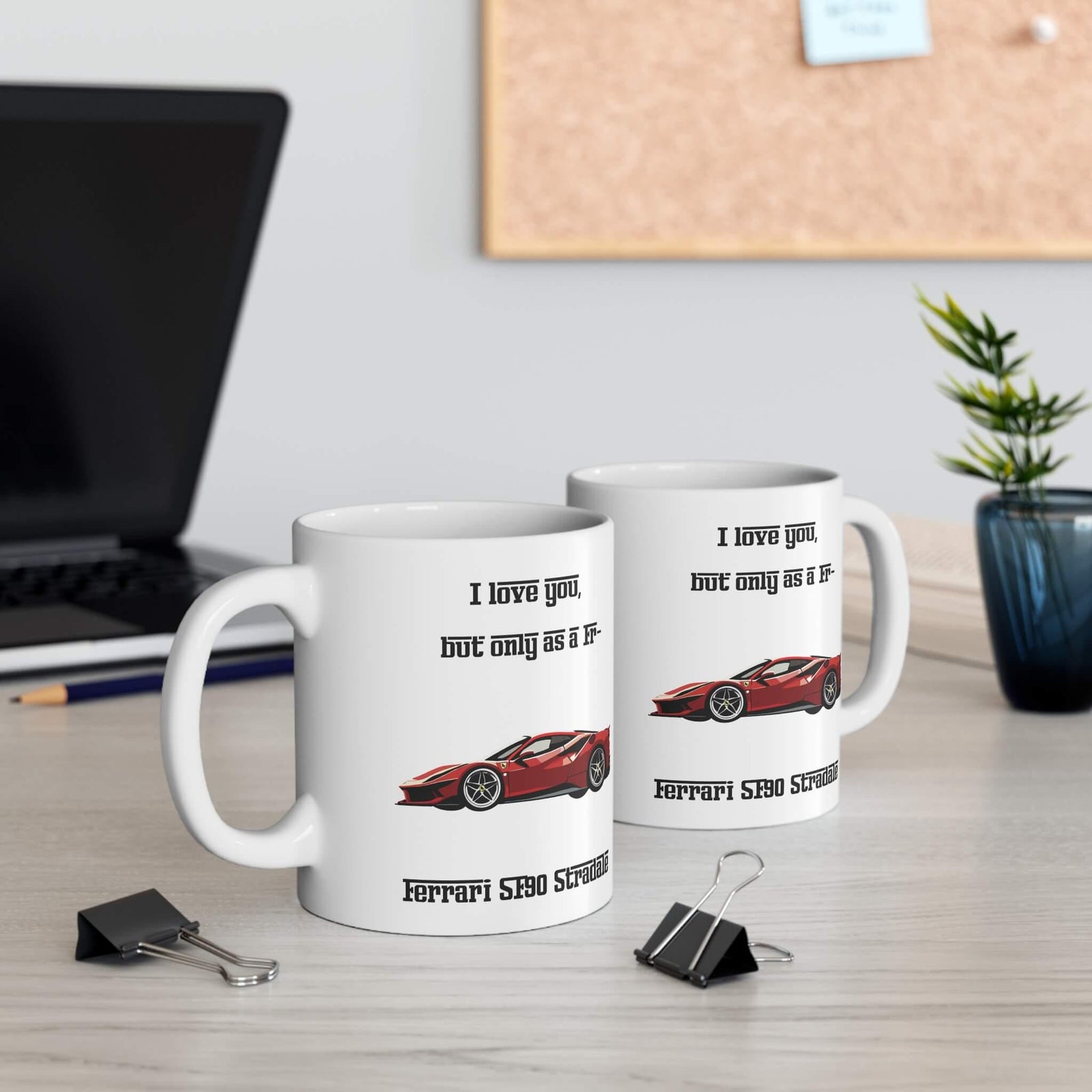 Ferrari SF90 Mug – Funny Gift for Car Lovers | Buy Online from The Home Crafters