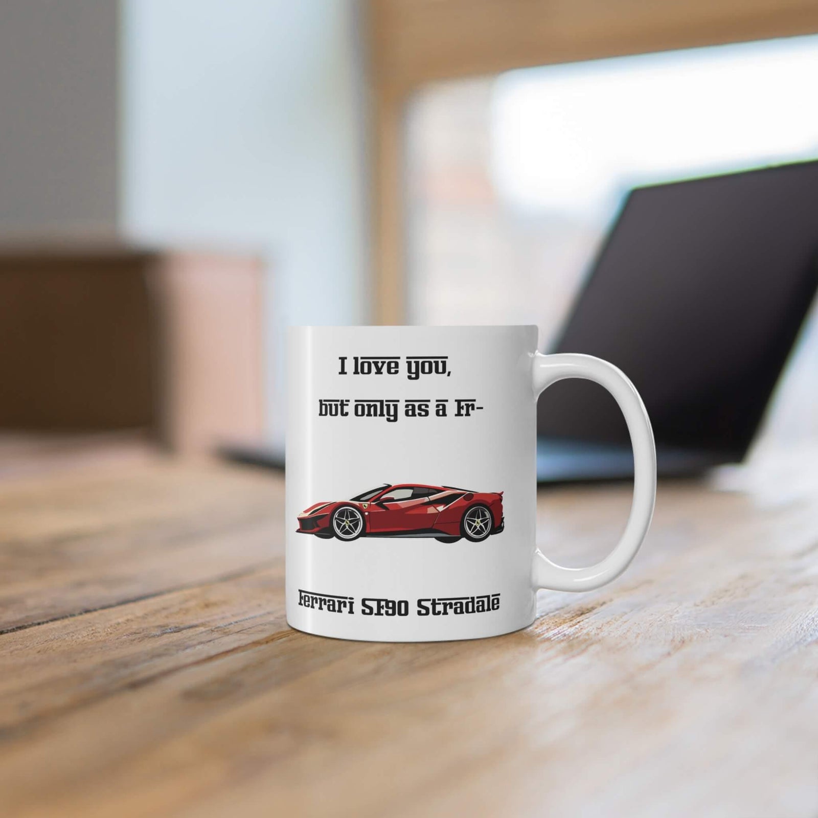 Ferrari SF90 Mug – Funny Gift for Car Lovers | Buy Online from The Home Crafters