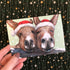 Handmade Christmas Card - Festive Donkeys