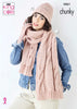 King Cole Ladies Accessories, Scarf, Hats, Hand Warmers Knitting Pattern 5861 - Chunky