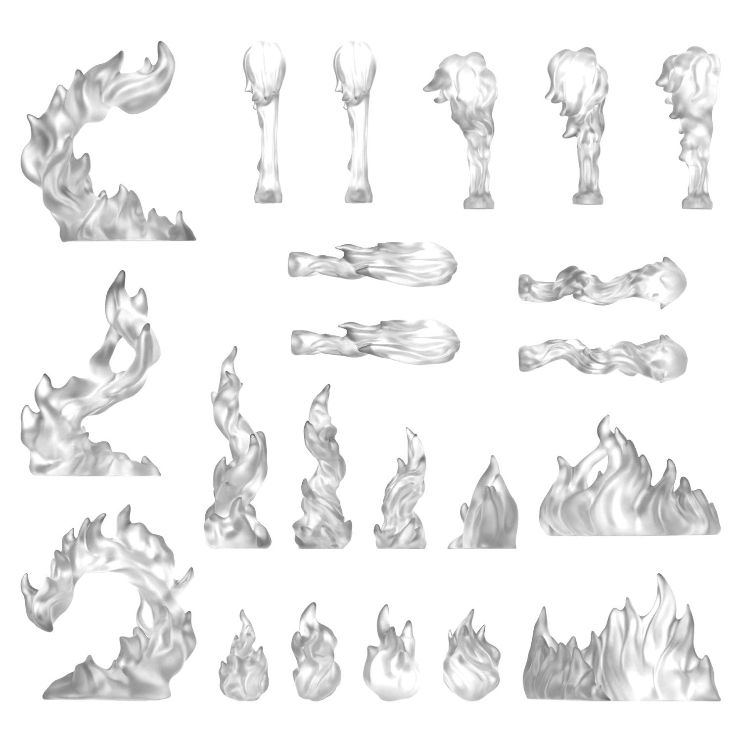 Resin Bits: Special Effects - 1:48-1:35 Fire Spells - 22pc | Buy Online from The Home Crafters