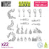 Resin Bits: Special Effects - 1:48-1:35 Fire Spells - 22pc | Buy Online from The Home Crafters