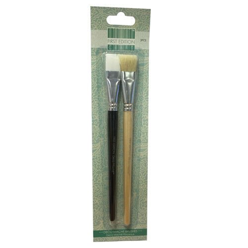 First Edition Deco Mache Glue & Varnish Brushes - 2pc | Buy Online from The Home Crafters