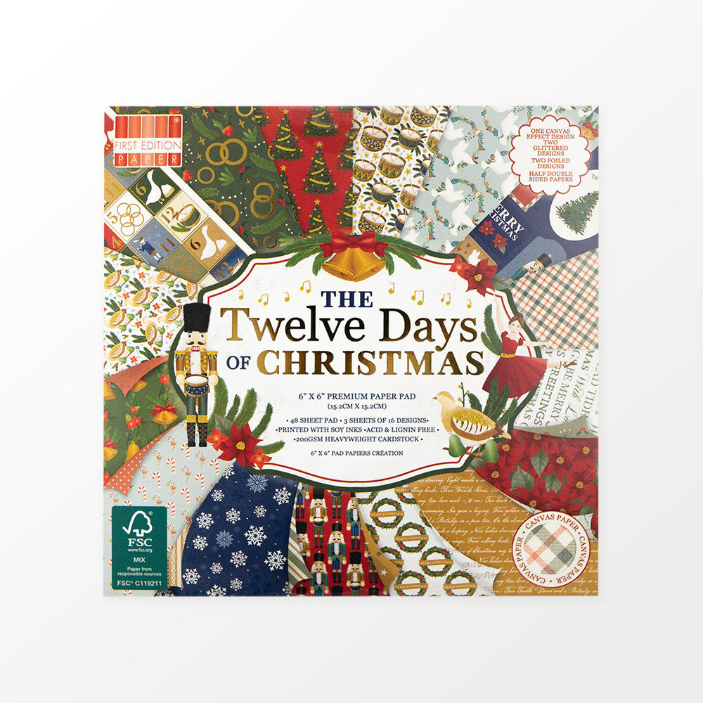 First Edition 6x6 Christmas Paper Pad - 12 Days of Christmas