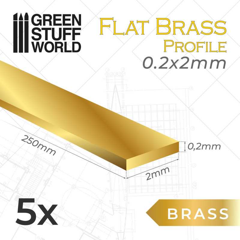 Green Stuff World: Flat Brass Profile - 0.2 x 250mm | Buy Online from The Home Crafters