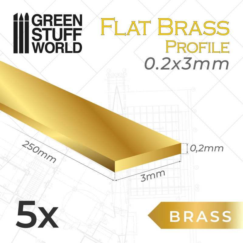 Green Stuff World: Flat Brass Profile - 0.2 x 250mm | Buy Online from The Home Crafters