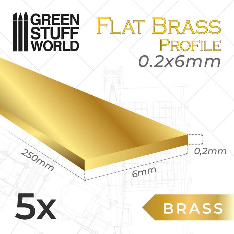 Green Stuff World: Flat Brass Profile - 0.2 x 250mm | Buy Online from The Home Crafters