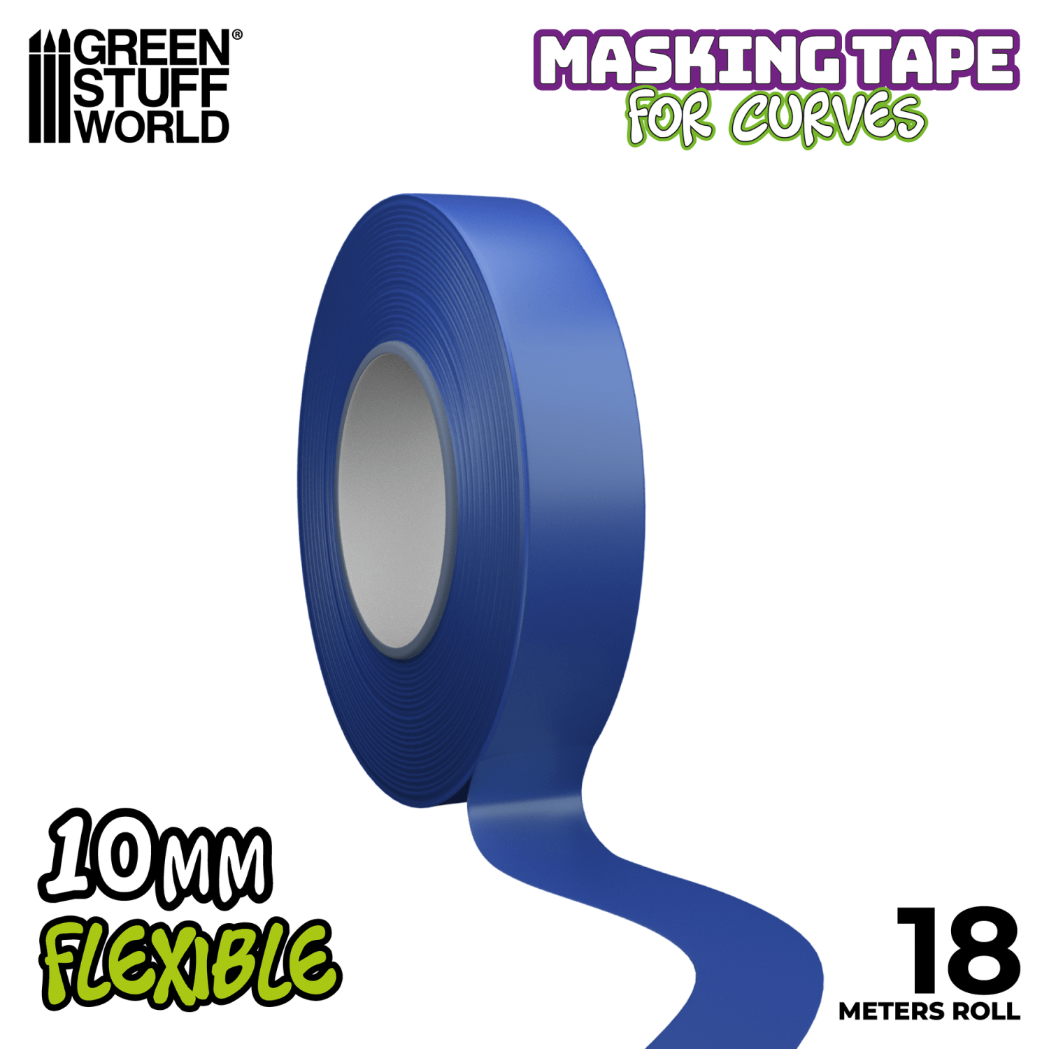 Green Stuff World: Flexible Masking Tape for Curves and Precision Work 18m | Buy Online from The Home Crafters