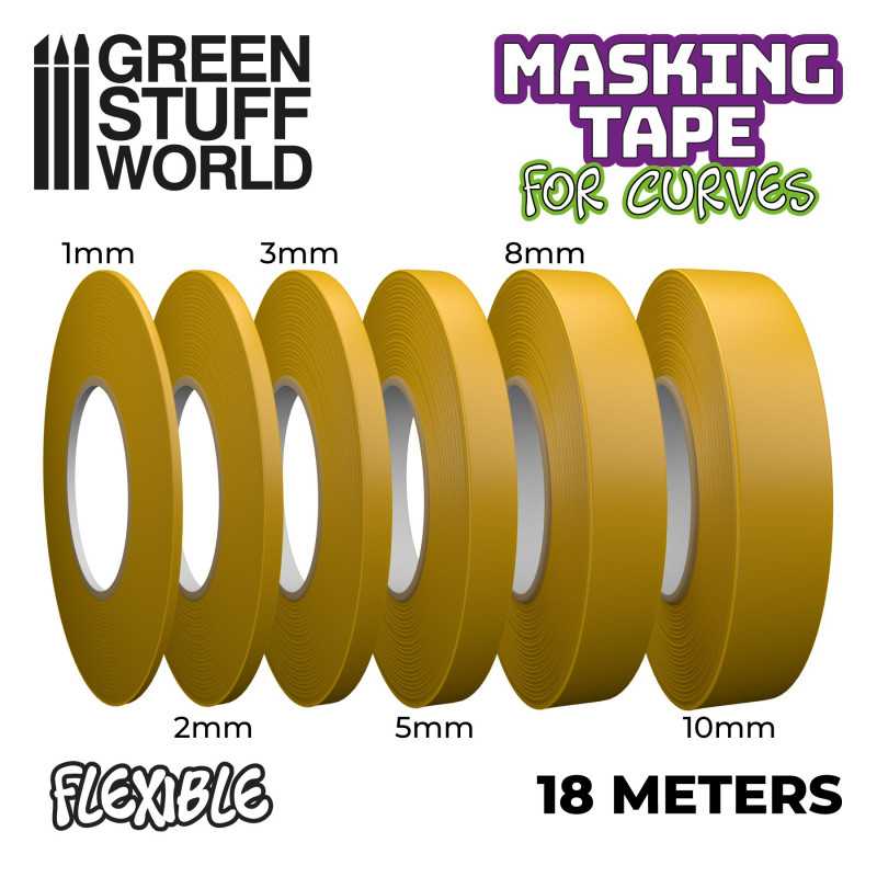 Green Stuff World: Flexible Masking Tape for Curves and Precision Work 18m | Buy Online from The Home Crafters