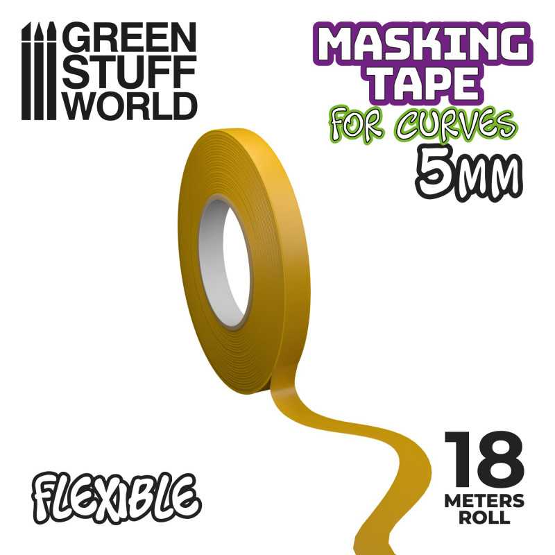 Green Stuff World: Flexible Masking Tape for Curves and Precision Work 18m | Buy Online from The Home Crafters