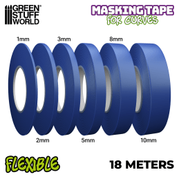 Green Stuff World: Flexible Masking Tape for Curves and Precision Work 18m | Buy Online from The Home Crafters