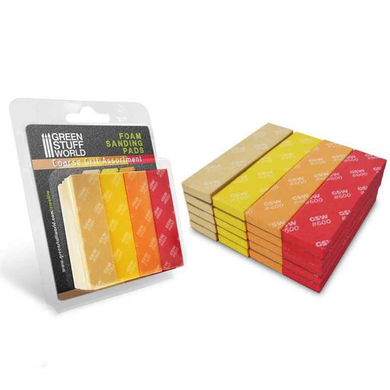 Green Stuff World: Assorted Coarse Grit Foam Sanding Pads - 20pk | Buy Online from The Home Crafters