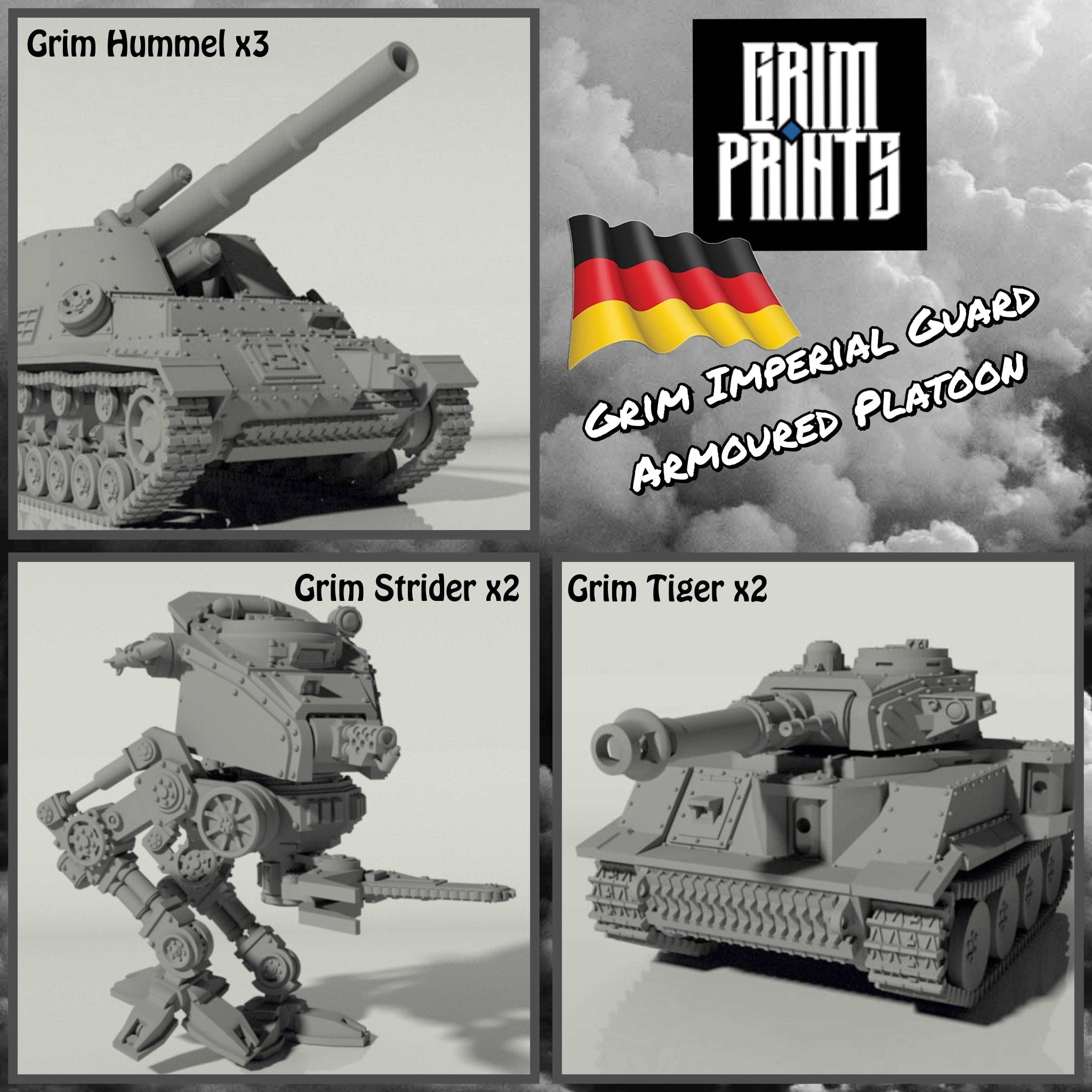German Grim Armoured Platoon Set | Buy Online from The Home Crafters
