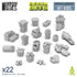 Resin Bits: Miscellaneous - 1:48-1:35 Gift Box Presents - 22pc