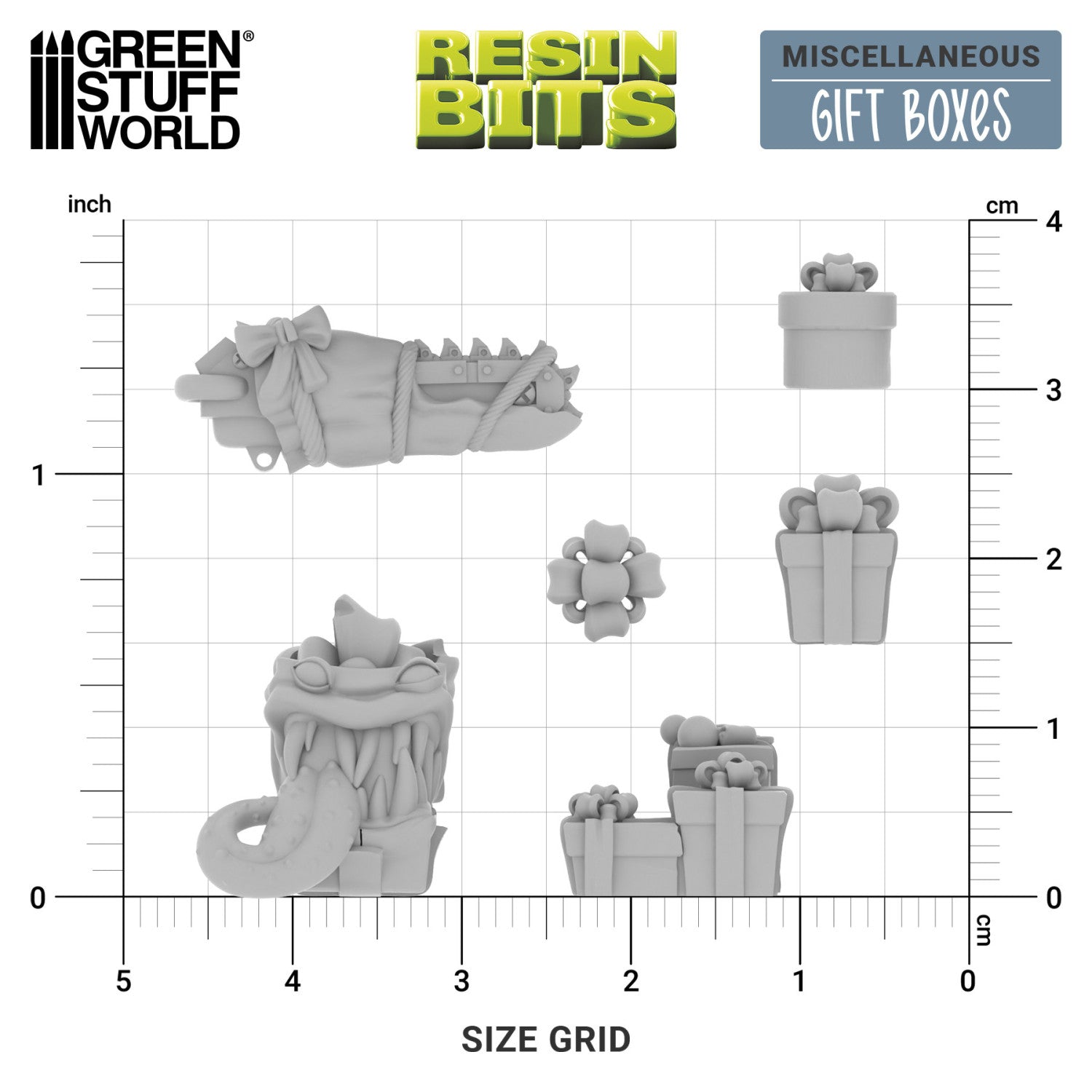 Resin Bits: Miscellaneous - 1:48-1:35 Gift Box Presents - 22pc