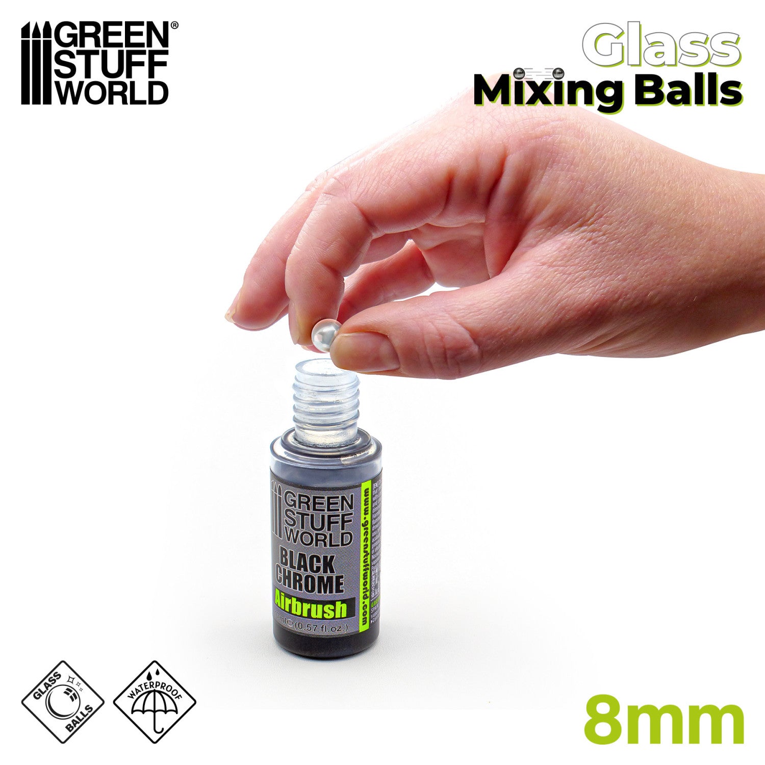 Glass Paint Mixing Balls: 8mm - 40pc | Buy Online from The Home Crafters
