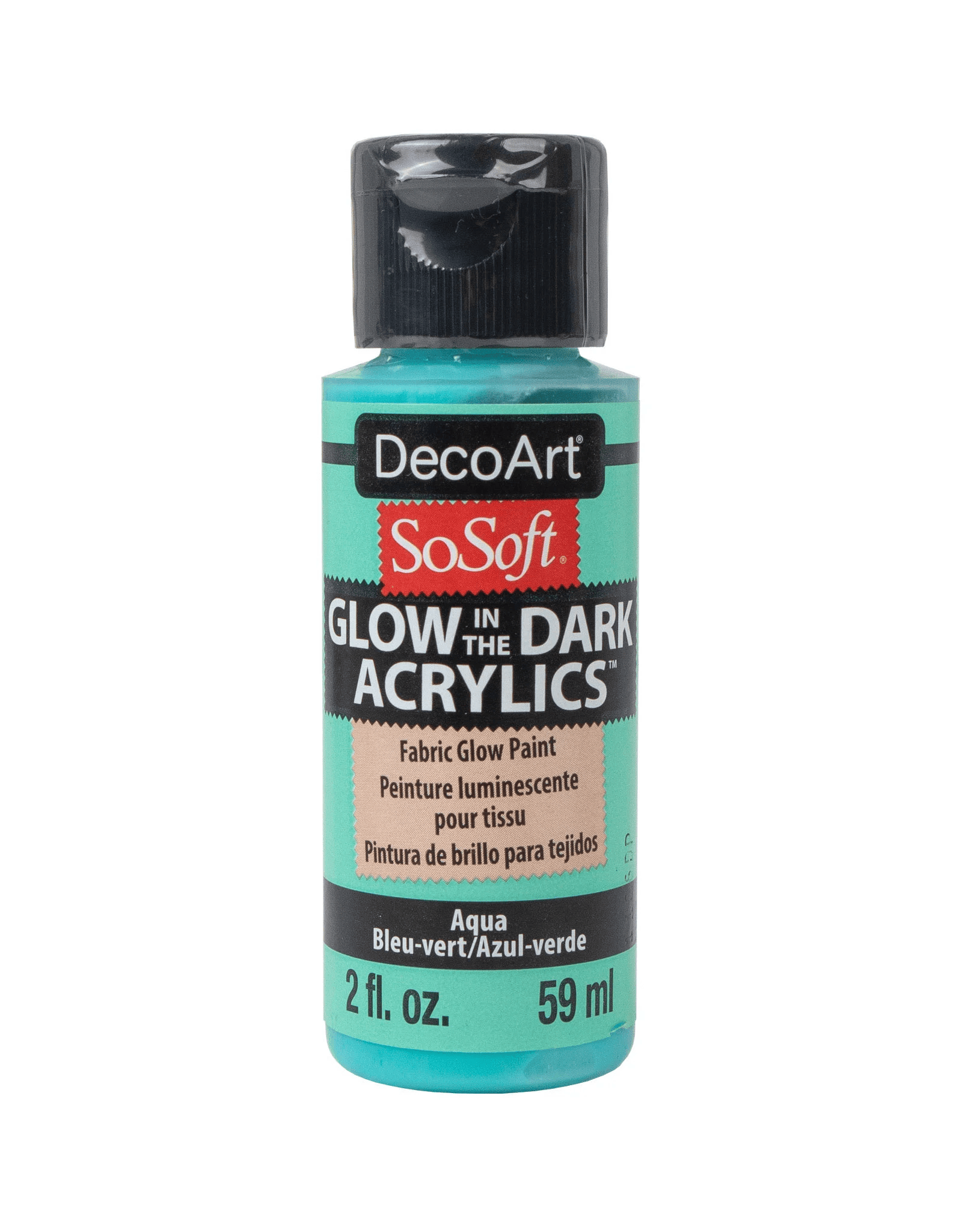 DecoArt SoSoft Acrylic Glow in the Dark Fabric Paint - 2oz