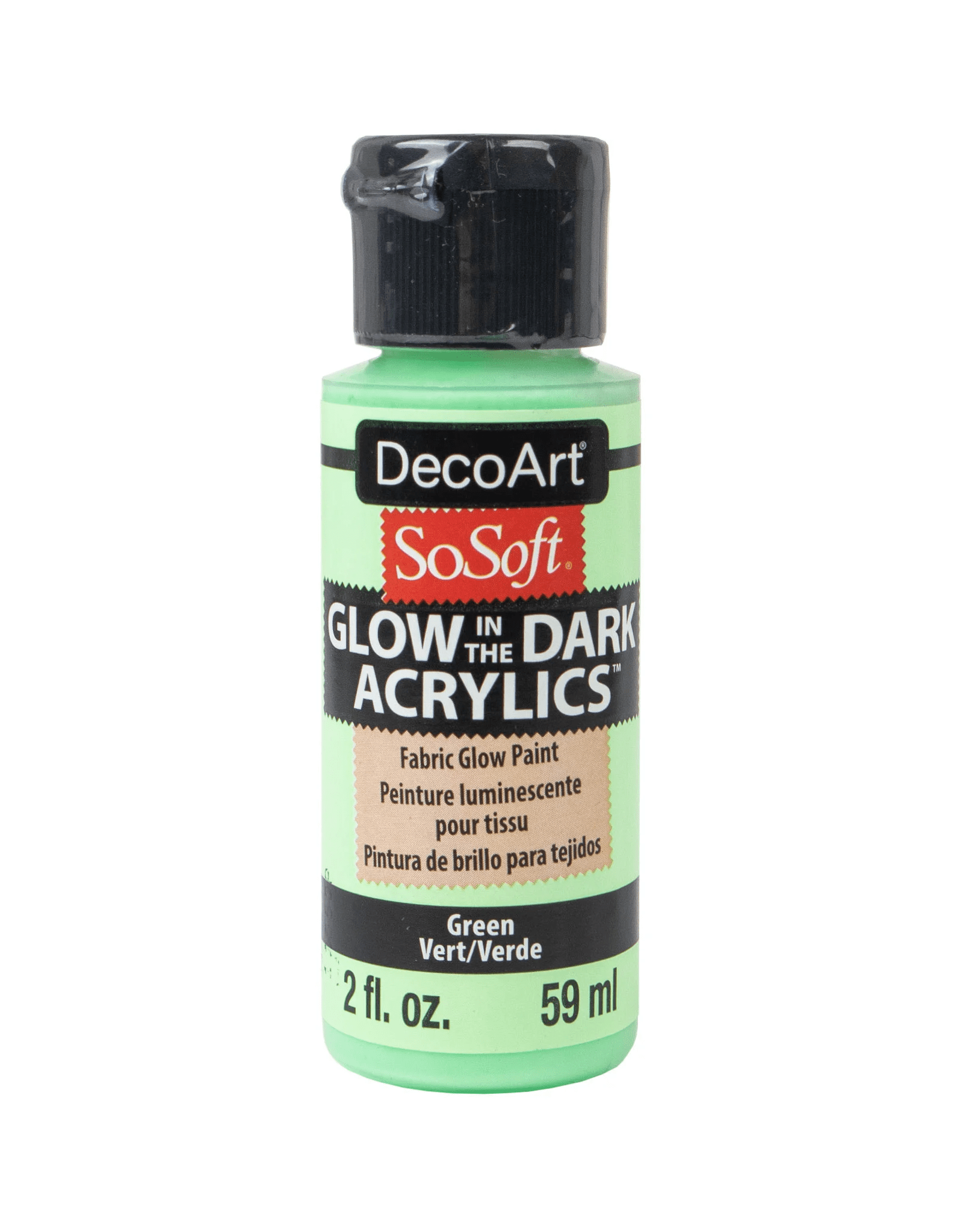 DecoArt SoSoft Acrylic Glow in the Dark Fabric Paint - 2oz