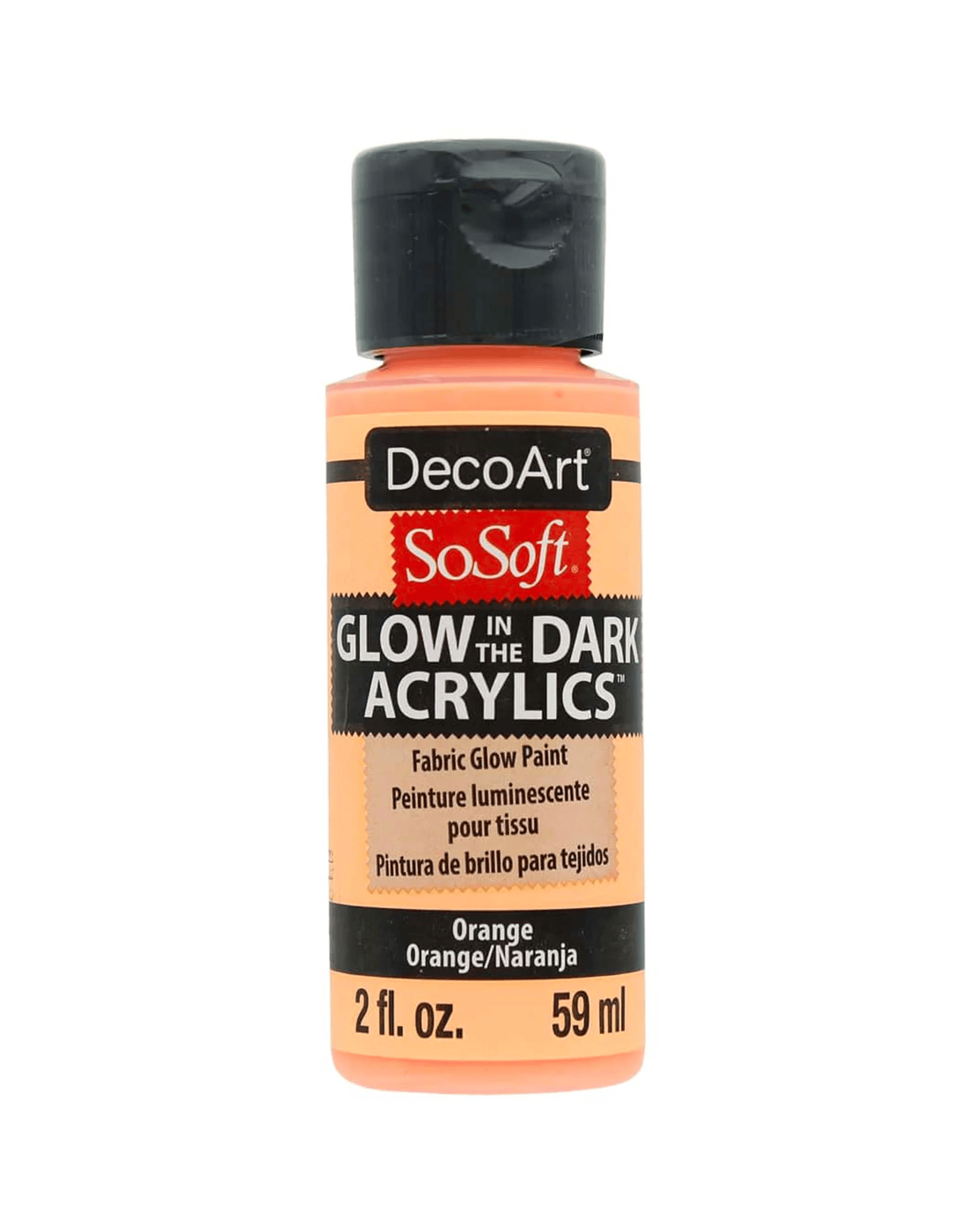DecoArt SoSoft Acrylic Glow in the Dark Fabric Paint - 2oz