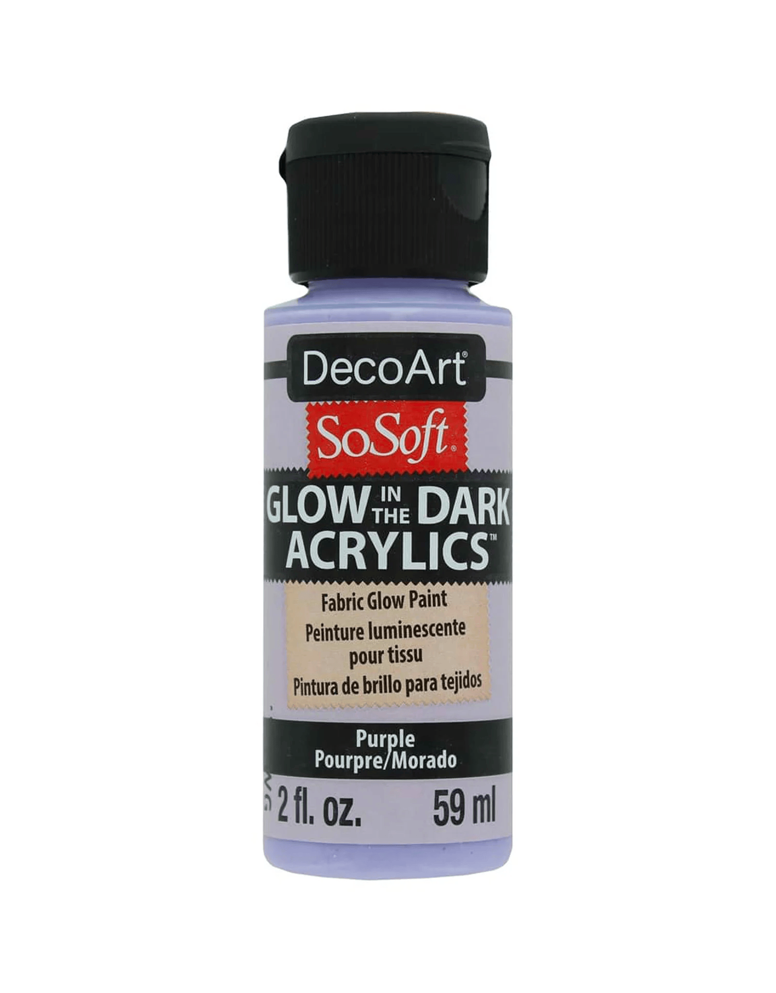 DecoArt SoSoft Acrylic Glow in the Dark Fabric Paint - 2oz