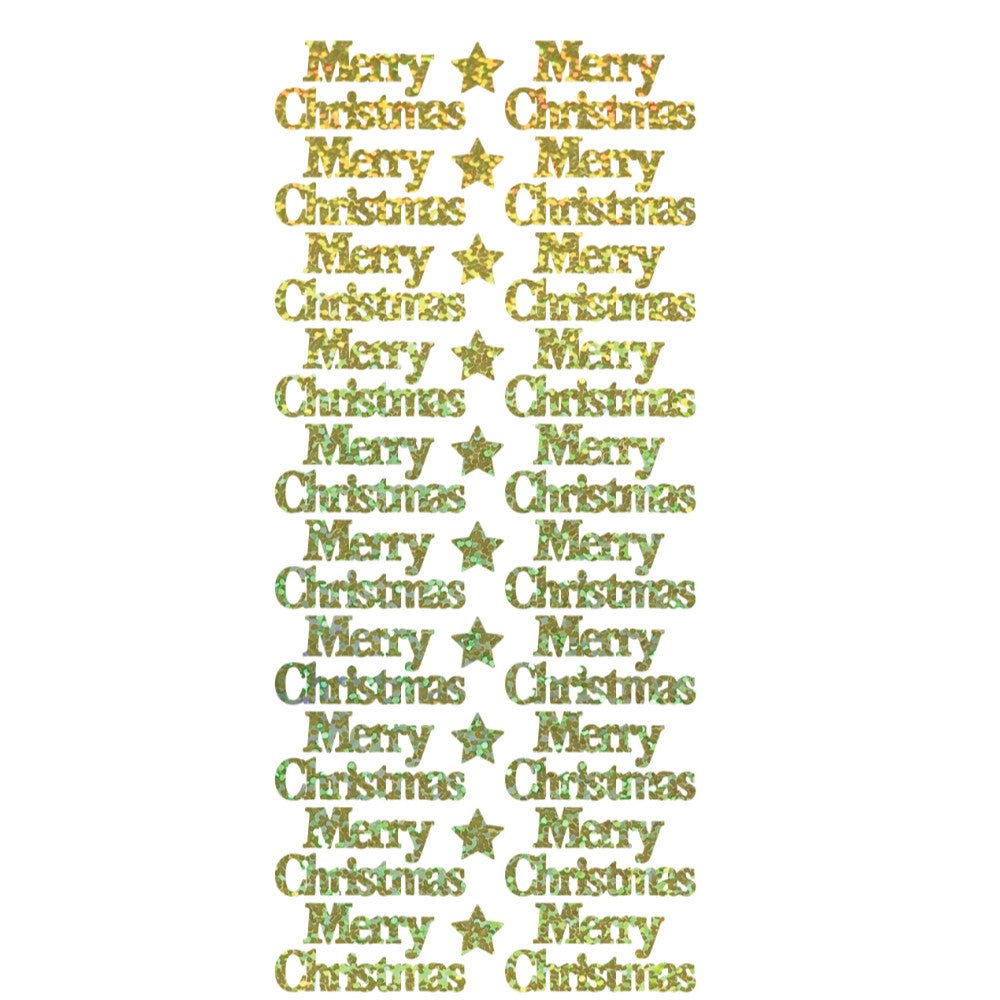 Merry Christmas Peeloff Stickers - Holographic | Buy Online from The Home Crafters