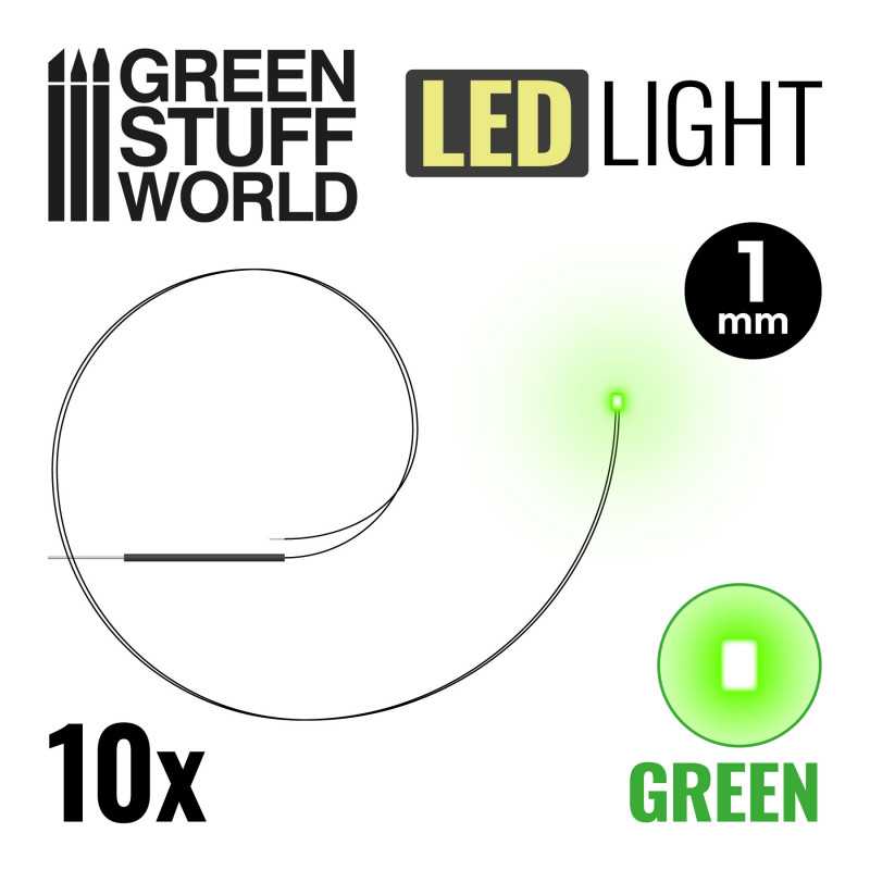 Green Stuff World: 1mm LED Lights for Dioramas - 10pc | Buy Online from The Home Crafters