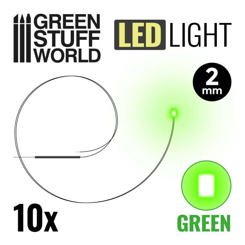Green Stuff World: 2mm LED Lights for Dioramas - 10pc | Buy Online from The Home Crafters