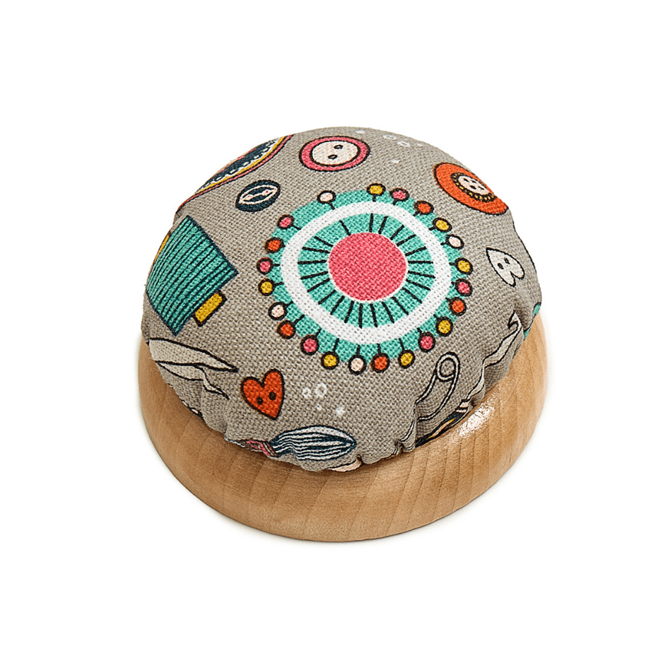 Wood Base Pincushion - each | Buy Online from The Home Crafters