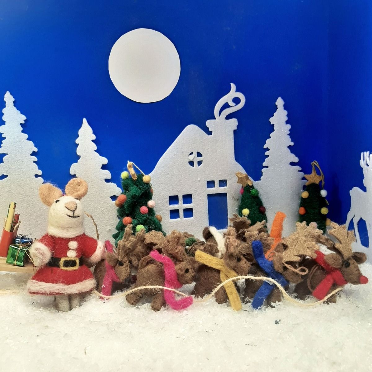 Handmade Felt Decoration - Mrs Santa Paws | Buy Online from The Home Crafters